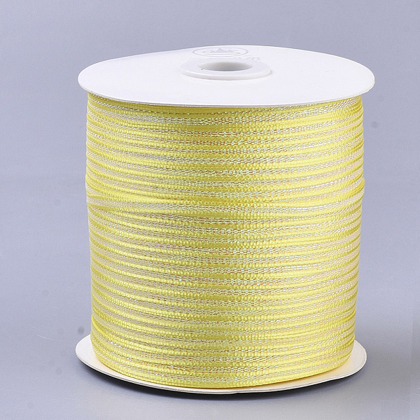 PandaHall Nylon Ribbons, with Sparkle Metallic Cord, for Gift Package, Party Wedding Decoration, Yellow, 1/8 inch(3.5mm) , about...
PandaHall Nylon Ribbons, with Sparkle Metallic Cord, for Gift Package, Party Wedding Decoration, Yellow, 1/8 inch(3.5mm) , about...