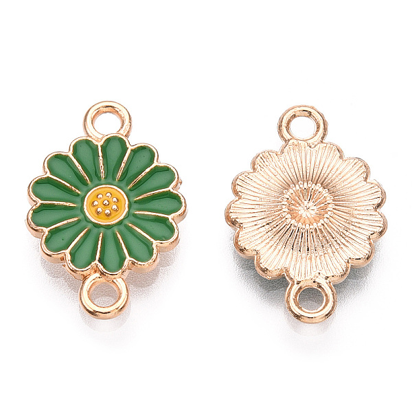PandaHall Zinc Alloy Enamel Sunflower Connector Charms, Flower Links, Light Gold, Sea Green, 18x12x2mm, Hole: 1.8mm Alloy+Enamel Flower
PandaHall Zinc Alloy Enamel Sunflower Connector Charms, Flower Links, Light Gold, Sea Green, 18x12x2mm, Hole: 1.8mm Alloy+Enamel Flower