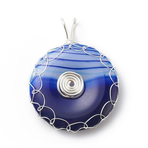 PandaHall Natural Striped Agate/Banded Agate Pendants, Dyed, with Eco-Friendly Copper Wire Wrapped, Donut/Pi Disc Charm, Mixed Color, Silver..., Multicolor
PandaHall Natural Striped Agate/Banded Agate Pendants, Dyed, with Eco-Friendly Copper Wire Wrapped, Donut/Pi Disc Charm, Mixed Color, Silver..., Multicolor