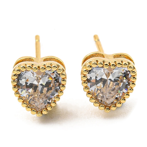 PandaHall Cubic Zirconia Heart Stud Earrings, Real 18K Gold Plated Brass Earrings, Cadmium Free & Lead Free, Clear, 7x7mm Cubic Zirconia...
PandaHall Cubic Zirconia Heart Stud Earrings, Real 18K Gold Plated Brass Earrings, Cadmium Free & Lead Free, Clear, 7x7mm Cubic Zirconia...