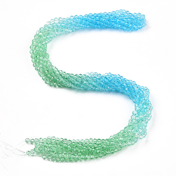 PandaHall Transparent Glass Beads Strands, Segmented Multi-color Beads, Faceted(32 Facets), Round, Green, 4mm, Hole: 0.8mm, about...
PandaHall Transparent Glass Beads Strands, Segmented Multi-color Beads, Faceted(32 Facets), Round, Green, 4mm, Hole: 0.8mm, about...