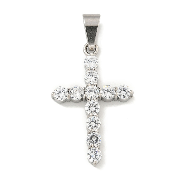 PandaHall 304 Stainless Steel Cubic Zirconia Pendants, Cross Charm, Stainless Steel Color, 35x22.5x4.5mm, Hole: 8.5x5mm Stainless..., Clear
PandaHall 304 Stainless Steel Cubic Zirconia Pendants, Cross Charm, Stainless Steel Color, 35x22.5x4.5mm, Hole: 8.5x5mm Stainless..., Clear