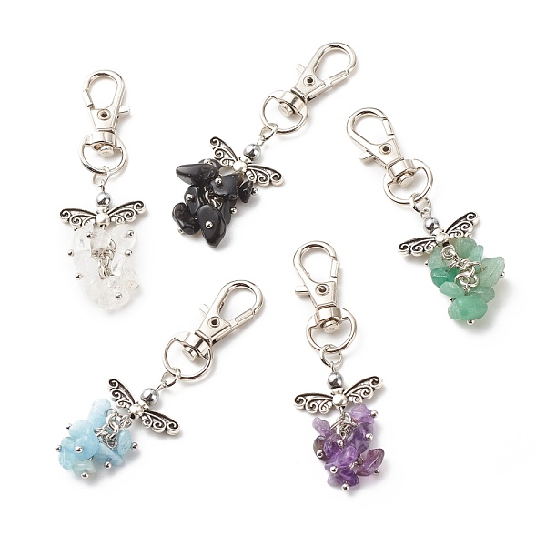 PandaHall Natural Gemstone Beaded Cluster Pendant Decorates, with Swivel Clasps, Lobster Clasp Charms, Clip-on Charms, for Keychain, Purse...
PandaHall Natural Gemstone Beaded Cluster Pendant Decorates, with Swivel Clasps, Lobster Clasp Charms, Clip-on Charms, for Keychain, Purse...