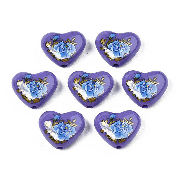 PandaHall Flower Printed Opaque Acrylic Heart Beads, Slate Blue, 16x19x8mm, Hole: 2mm Acrylic Heart
PandaHall Flower Printed Opaque Acrylic Heart Beads, Slate Blue, 16x19x8mm, Hole: 2mm Acrylic Heart