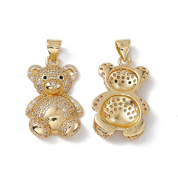 PandaHall Brass Micro Pave Cubic Zirconia Pendants, Bear Charm, Real 18K Gold Plated, 23.5x15.5x5mm, Hole: 5x3.5mm Brass+Cubic Zirconia Bear
PandaHall Brass Micro Pave Cubic Zirconia Pendants, Bear Charm, Real 18K Gold Plated, 23.5x15.5x5mm, Hole: 5x3.5mm Brass+Cubic Zirconia Bear