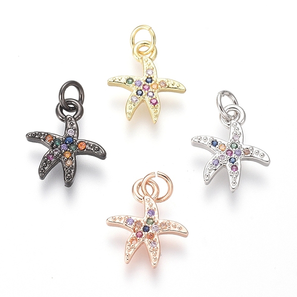 PandaHall Brass Micro Pave Cubic Zirconia Charms, with Jump Rings, Starfish/Sea Stars Shape, Colorful, Mixed Color, 12x10x1.5mm, Hole: 2.5mm...
PandaHall Brass Micro Pave Cubic Zirconia Charms, with Jump Rings, Starfish/Sea Stars Shape, Colorful, Mixed Color, 12x10x1.5mm, Hole: 2.5mm...