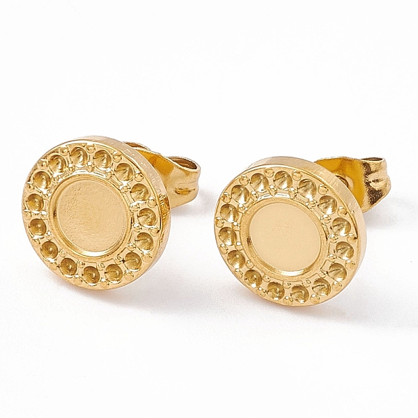 PandaHall Ion Plating(IP) 304 Stainless Steel Stud Earring Findings, Flat Round Earring Settings, with Ear Nuts, Real 18K Gold Plated...
PandaHall Ion Plating(IP) 304 Stainless Steel Stud Earring Findings, Flat Round Earring Settings, with Ear Nuts, Real 18K Gold Plated...