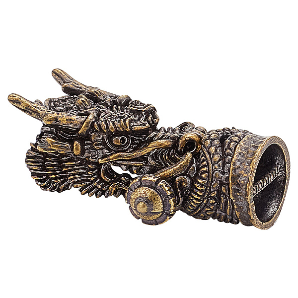 PandaHall Brass Cord Ends, End Caps, Dragon Head, Antique Bronze, 40mm, Hole: 5.8x12mm, Inner Diameter: 11x5mm Brass
PandaHall Brass Cord Ends, End Caps, Dragon Head, Antique Bronze, 40mm, Hole: 5.8x12mm, Inner Diameter: 11x5mm Brass