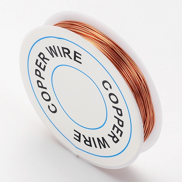 PandaHall Bare Round Copper Wire, Red Copper Color Copper Wire, Copper Jewelry Craft Wire, Nickel Free, 24 Gauge, 0.5mm, about 8m/roll..., Brown
PandaHall Bare Round Copper Wire, Red Copper Color Copper Wire, Copper Jewelry Craft Wire, Nickel Free, 24 Gauge, 0.5mm, about 8m/roll..., Brown