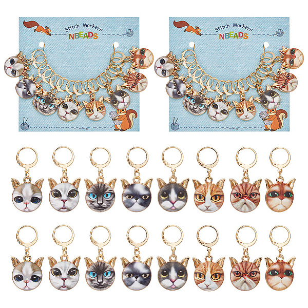 PandaHall Alloy Enamel Cat Head Pendant Stitch Markers, Crochet Leverback Hoop Charms, Locking Stitch Marker with Wine Glass Charm Ring..., Multicolor
PandaHall Alloy Enamel Cat Head Pendant Stitch Markers, Crochet Leverback Hoop Charms, Locking Stitch Marker with Wine Glass Charm Ring..., Multicolor