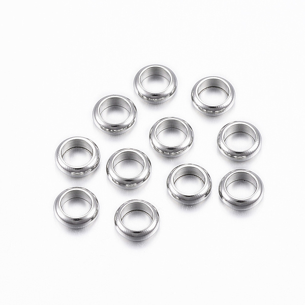PandaHall 304 Stainless Steel Spacer Beads, Ring, Stainless Steel Color, 6x2mm, Hole: 4mm 304 Stainless Steel Ring
PandaHall 304 Stainless Steel Spacer Beads, Ring, Stainless Steel Color, 6x2mm, Hole: 4mm 304 Stainless Steel Ring
