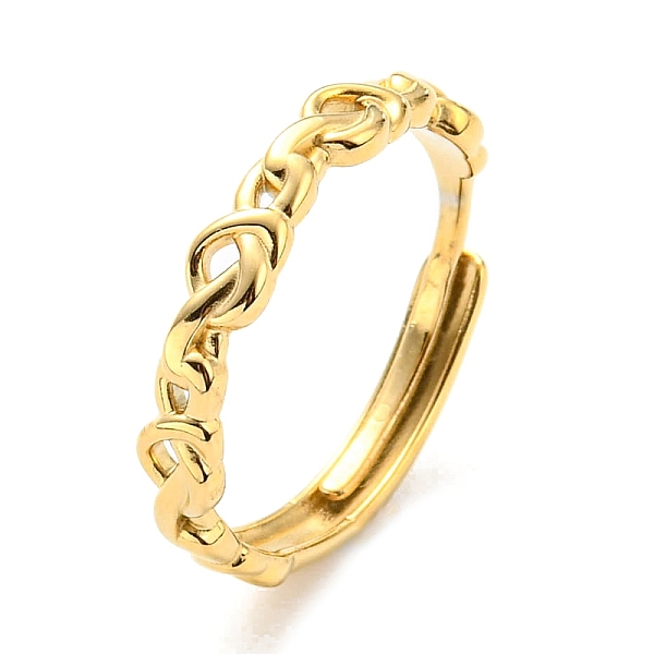 PandaHall 304 Stainless Steel Hollow Infinity Adjustable Ring for Women, Real 14K Gold Plated, US Size 7 1/4(17.5mm) 304 Stainless Steel
PandaHall 304 Stainless Steel Hollow Infinity Adjustable Ring for Women, Real 14K Gold Plated, US Size 7 1/4(17.5mm) 304 Stainless Steel