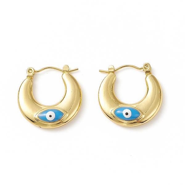 PandaHall 316 Stainless Steel Hoop Earrings, Enamel Evil Eye Earring for Women, Deep Sky Blue, 20x20x5mm, Pin: 0.8mm 316 Surgical Stainless...
PandaHall 316 Stainless Steel Hoop Earrings, Enamel Evil Eye Earring for Women, Deep Sky Blue, 20x20x5mm, Pin: 0.8mm 316 Surgical Stainless...
