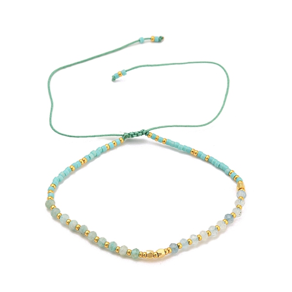 PandaHall Natural Amazonite & Glass Seed Braided Bead Bracelets, Adjustable Bracelet, Dark Cyan, No Size Amazonite
PandaHall Natural Amazonite & Glass Seed Braided Bead Bracelets, Adjustable Bracelet, Dark Cyan, No Size Amazonite
