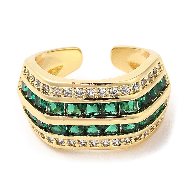PandaHall Rack Plating Brass Open Cuff Rings, Green Cubic Zirconia Finger Ring, Real 16K Gold Plated, Inner Diameter: 17mm Brass+Cubic...
PandaHall Rack Plating Brass Open Cuff Rings, Green Cubic Zirconia Finger Ring, Real 16K Gold Plated, Inner Diameter: 17mm Brass+Cubic...