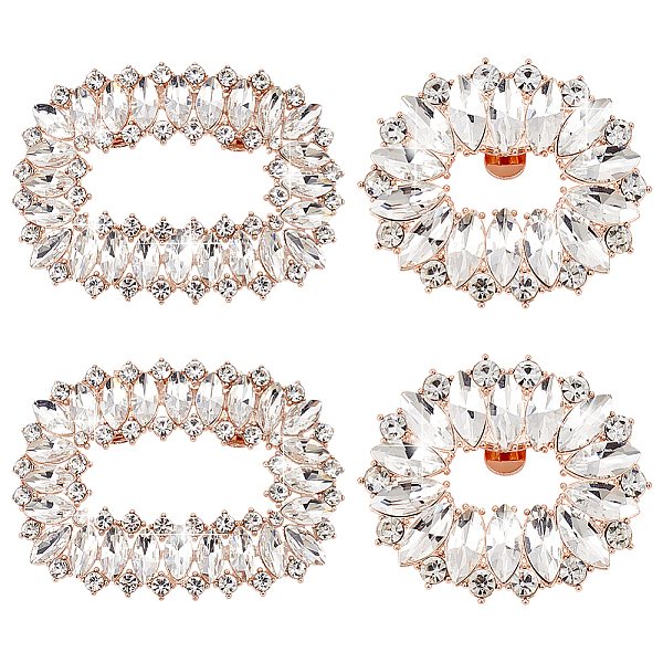 PandaHall 4Pcs 2 Style Alloy Crystal Rhinestone Shoe Decorations, Detachable Shoe Buckle Clips, Light Gold, 44~59x57.5~62x8~10mm..., Clear
PandaHall 4Pcs 2 Style Alloy Crystal Rhinestone Shoe Decorations, Detachable Shoe Buckle Clips, Light Gold, 44~59x57.5~62x8~10mm..., Clear