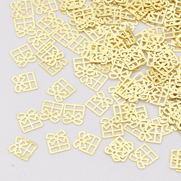 PandaHall Brass Cabochons, Nail Art Decoration Accessories, Gift Box, Golden, 4x4x0.1mm, about 10000pcs/bag Brass Box
PandaHall Brass Cabochons, Nail Art Decoration Accessories, Gift Box, Golden, 4x4x0.1mm, about 10000pcs/bag Brass Box
