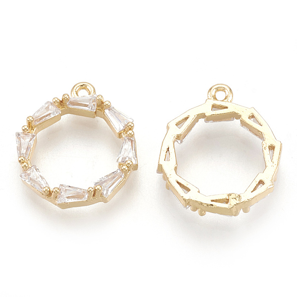 PandaHall Cubic Zirconia Charms, Real 18K Gold Plated, with Brass Findings, Ring, Clear, 12x10x3mm, Hole: 1mm Brass+Cubic Zirconia Ring...
PandaHall Cubic Zirconia Charms, Real 18K Gold Plated, with Brass Findings, Ring, Clear, 12x10x3mm, Hole: 1mm Brass+Cubic Zirconia Ring...