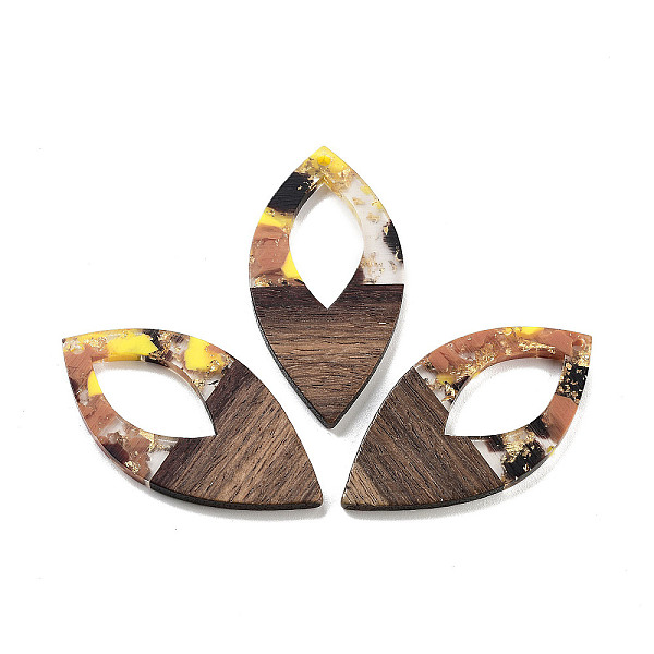 PandaHall Walnut Wood Pendants, Resin & Gold Foil, Oval, Dark Salmon, 47.5x24x3.5mm, Hole: 2mm Wood Oval
PandaHall Walnut Wood Pendants, Resin & Gold Foil, Oval, Dark Salmon, 47.5x24x3.5mm, Hole: 2mm Wood Oval