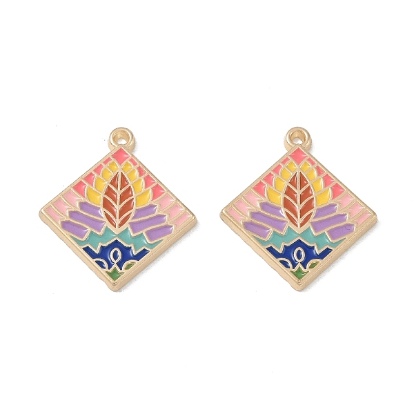 PandaHall Rack Plating Alloy Enamel Pendants, Rhombus with Leaf Charm, Cadmium Free & Nickel Free & Lead Free, Colorful, 28x25x2mm, Hole...
PandaHall Rack Plating Alloy Enamel Pendants, Rhombus with Leaf Charm, Cadmium Free & Nickel Free & Lead Free, Colorful, 28x25x2mm, Hole...
