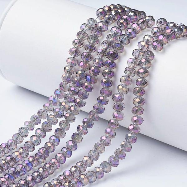 PandaHall Electroplate Transparent Glass Beads Strands, Full Rainbow Plated, Faceted, Rondelle, Lilac, 4x3mm, Hole: 0.4mm, about..., Purple
PandaHall Electroplate Transparent Glass Beads Strands, Full Rainbow Plated, Faceted, Rondelle, Lilac, 4x3mm, Hole: 0.4mm, about..., Purple
