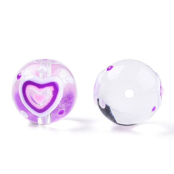PandaHall Transparent Handmade Lampwork Beads, Round with Heart Pattern, Dark Violet, 17x16x15mm, Hole: 1.8~2mm Lampwork Round
PandaHall Transparent Handmade Lampwork Beads, Round with Heart Pattern, Dark Violet, 17x16x15mm, Hole: 1.8~2mm Lampwork Round