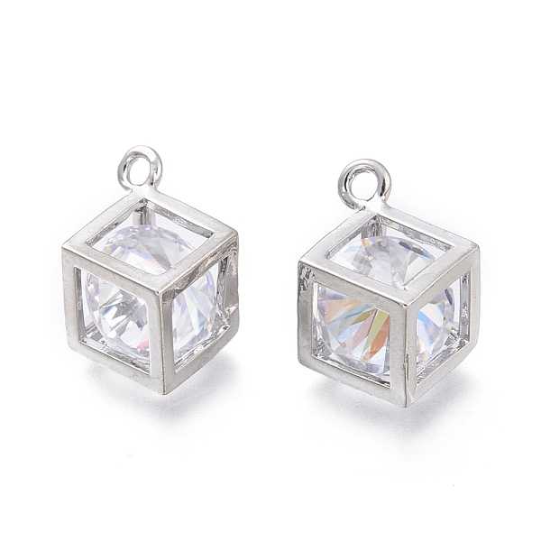 PandaHall Hollow Brass Micro Clear Cubic Zirconia Charms, Faceted, Long-Lasting Plated, Cube, Platinum, 14.7x10.4x7.3mm, Hole: 1.5mm...
PandaHall Hollow Brass Micro Clear Cubic Zirconia Charms, Faceted, Long-Lasting Plated, Cube, Platinum, 14.7x10.4x7.3mm, Hole: 1.5mm...