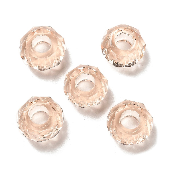 PandaHall Transparent Resin European Beads, Large Hole Beads, Faceted, Rondelle, PeachPuff, 13.5x8mm, Hole: 5.5mm Resin Rondelle Brown
PandaHall Transparent Resin European Beads, Large Hole Beads, Faceted, Rondelle, PeachPuff, 13.5x8mm, Hole: 5.5mm Resin Rondelle Brown