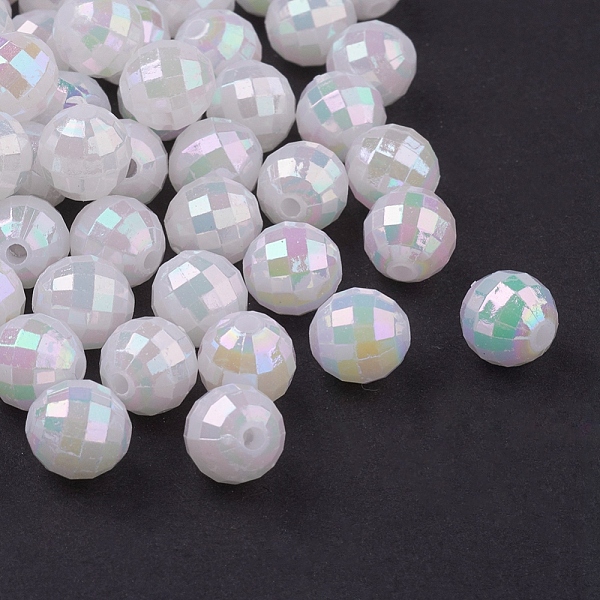 PandaHall Plating Eco-Friendly Poly Styrene Acrylic Beads, White, AB color, Faceted Round, about 8mm in diameter, hole: 1mm, about...
PandaHall Plating Eco-Friendly Poly Styrene Acrylic Beads, White, AB color, Faceted Round, about 8mm in diameter, hole: 1mm, about...