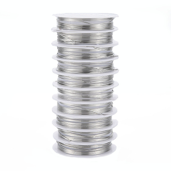 PandaHall Round Copper Jewelry Wire, Platinum, 18 Gauge, 1mm, about 5.9 Feet(1.8m)/roll, 10 rolls/group Copper Round Silver
PandaHall Round Copper Jewelry Wire, Platinum, 18 Gauge, 1mm, about 5.9 Feet(1.8m)/roll, 10 rolls/group Copper Round Silver