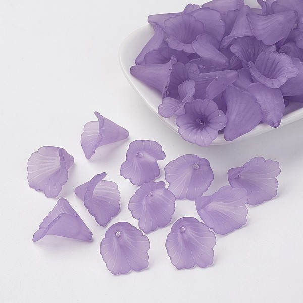 PandaHall Transparent Acrylic Bead Caps, Trumpet Flower Beads, Frosted, Flower, Medium Purple, 19~20x18~19x17mm, Hole: 1.5mm Acrylic Purple
PandaHall Transparent Acrylic Bead Caps, Trumpet Flower Beads, Frosted, Flower, Medium Purple, 19~20x18~19x17mm, Hole: 1.5mm Acrylic Purple