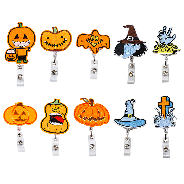 PandaHall Halloween Theme Pumpkin/Cross/Witch Badge Reels, Polyester & ABS Plastic Retractable Badge Holder, Mixed Color, 130~150mm, 10..., Multicolor
PandaHall Halloween Theme Pumpkin/Cross/Witch Badge Reels, Polyester & ABS Plastic Retractable Badge Holder, Mixed Color, 130~150mm, 10..., Multicolor