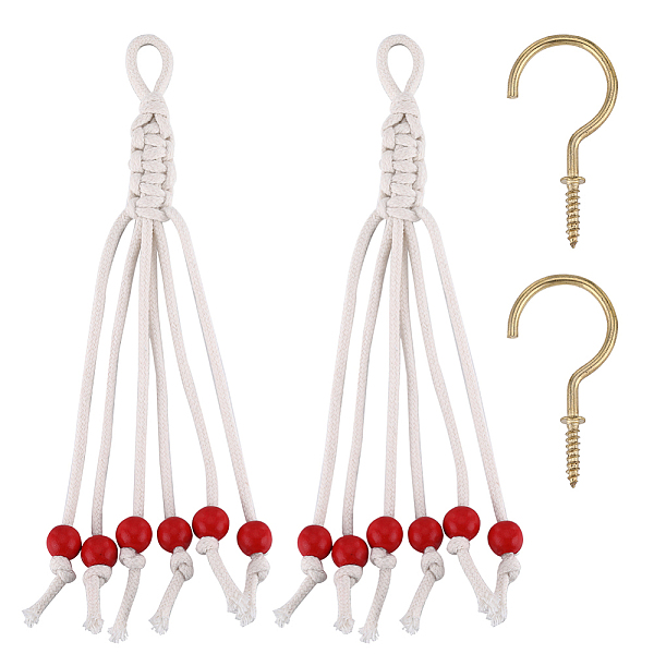 PandaHall GORGECRAFT Cotton Rope Banana Lanyard Wood Bead Fruits Storage Hanger with Hook Vegetable Woven Hammock Hanging Rope Banana Holder..., Red
PandaHall GORGECRAFT Cotton Rope Banana Lanyard Wood Bead Fruits Storage Hanger with Hook Vegetable Woven Hammock Hanging Rope Banana Holder..., Red
