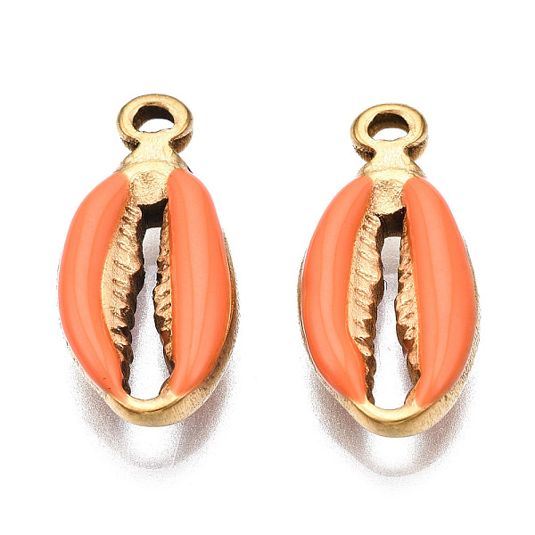 PandaHall 304 Stainless Steel Pendants, with Enamel, Spiral Shell, Golden, Coral, 17x8x3.5mm, Hole: 1mm Stainless Steel+Enamel Shell Shape..., Red
PandaHall 304 Stainless Steel Pendants, with Enamel, Spiral Shell, Golden, Coral, 17x8x3.5mm, Hole: 1mm Stainless Steel+Enamel Shell Shape..., Red