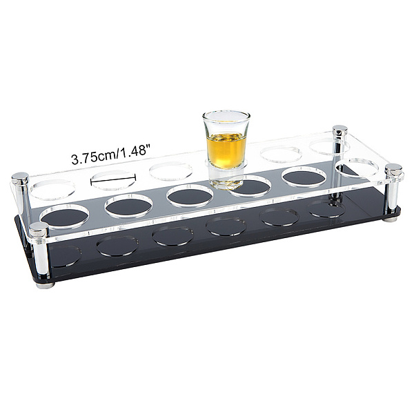 PandaHall 12-Shot Glass Tray Holder, Black Bar Acrylic Shot Glasses Holders Wine Glass Cup Serving Tray Cups Organizer Shot Glass Display...
PandaHall 12-Shot Glass Tray Holder, Black Bar Acrylic Shot Glasses Holders Wine Glass Cup Serving Tray Cups Organizer Shot Glass Display...