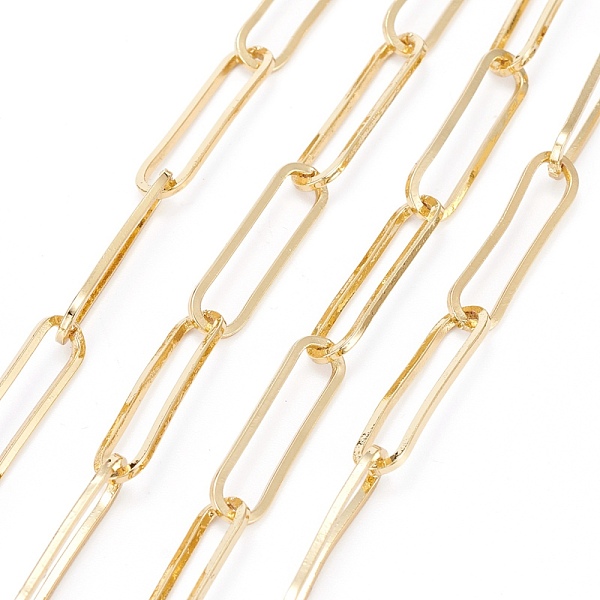 PandaHall Soldered Brass Paperclip Chains, Flat Oval, Drawn Elongated Cable Chains, Long-Lasting Plated, with Spool, Real 18K Gold Plated...
PandaHall Soldered Brass Paperclip Chains, Flat Oval, Drawn Elongated Cable Chains, Long-Lasting Plated, with Spool, Real 18K Gold Plated...