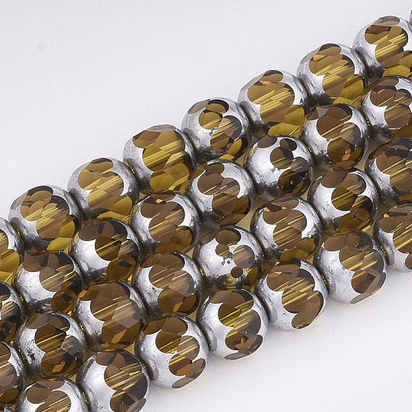 PandaHall Electroplate Glass Beads Strands, Half Silver Plated, Faceted, Round, Goldenrod, 8~8.5x7~8mm, Hole: 1mm, about 40pcs/strand, 11.8..., Gold
PandaHall Electroplate Glass Beads Strands, Half Silver Plated, Faceted, Round, Goldenrod, 8~8.5x7~8mm, Hole: 1mm, about 40pcs/strand, 11.8..., Gold