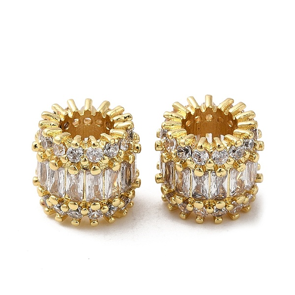 PandaHall Rack Plating Brass Micro Pave Cubic Zirconia European Beads, Large Hole Beads, Long-Lasting Plated, Lead Free & Cadmium Free..., Clear
PandaHall Rack Plating Brass Micro Pave Cubic Zirconia European Beads, Large Hole Beads, Long-Lasting Plated, Lead Free & Cadmium Free..., Clear