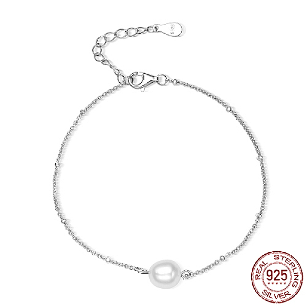 PandaHall 925 Sterling Silver Shell Pearl Link Bracelets, with Satellite Chains, Platinum, 6-3/4 inch(17cm) Sterling Silver
PandaHall 925 Sterling Silver Shell Pearl Link Bracelets, with Satellite Chains, Platinum, 6-3/4 inch(17cm) Sterling Silver