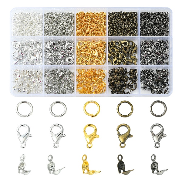 PandaHall DIY Jewelry Making Finding Kit, Inlcluding Zinc Alloy Lobster Claw Clasps, Iron Open Jump Rings & Bead Tips, Mixed Color...
PandaHall DIY Jewelry Making Finding Kit, Inlcluding Zinc Alloy Lobster Claw Clasps, Iron Open Jump Rings & Bead Tips, Mixed Color...