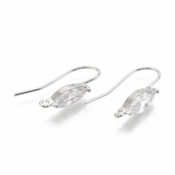 PandaHall Brass Earring Hooks, with Cubic Zirconia and Horizontal Loop, Horse Eye, Clear, Nickel Free, Real Platinum Plated, 21~23x14~17x5mm...
PandaHall Brass Earring Hooks, with Cubic Zirconia and Horizontal Loop, Horse Eye, Clear, Nickel Free, Real Platinum Plated, 21~23x14~17x5mm...