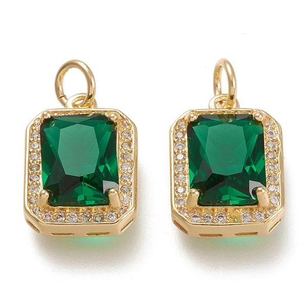 PandaHall Brass Glass Charms, with Micro Pave Clear Cubic Zirconia and Jump Ring, Rectangle, Real 18K Gold Plated, Green, 14.5x10.5x5mm...
PandaHall Brass Glass Charms, with Micro Pave Clear Cubic Zirconia and Jump Ring, Rectangle, Real 18K Gold Plated, Green, 14.5x10.5x5mm...