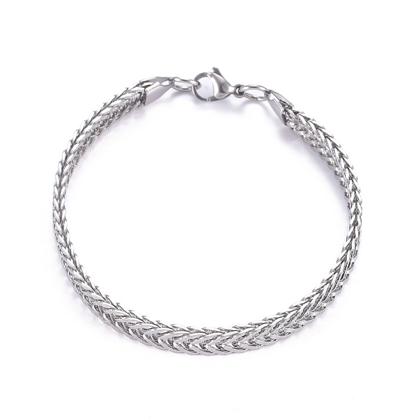 PandaHall 304 Stainless Steel Wheat Chain, Foxtail Chain Bracelets, Textured, with Lobster Claw Clasps, Stainless Steel Color, 8-7/8 inch...
PandaHall 304 Stainless Steel Wheat Chain, Foxtail Chain Bracelets, Textured, with Lobster Claw Clasps, Stainless Steel Color, 8-7/8 inch...