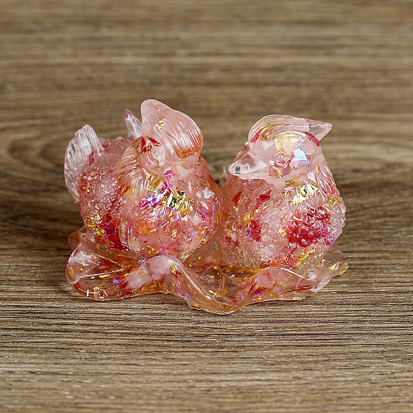 PandaHall Resin Mandarin Duck Display Decoration, with Gold Foil & Natural Rose Quartz Chips inside Statues for Home Office Decorations...
PandaHall Resin Mandarin Duck Display Decoration, with Gold Foil & Natural Rose Quartz Chips inside Statues for Home Office Decorations...