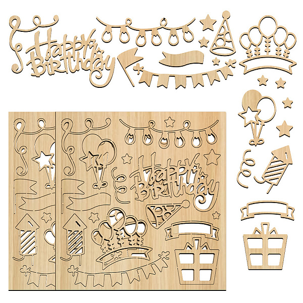 PandaHall Wood Shaving Boards, Wood Craft Supplies, Balloon, 15.2x14.5x0.2cm, 2pcs/set Wood Balloon
PandaHall Wood Shaving Boards, Wood Craft Supplies, Balloon, 15.2x14.5x0.2cm, 2pcs/set Wood Balloon