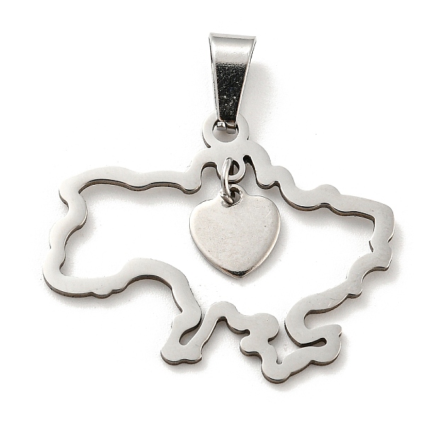 PandaHall 304 Stainless Steel Pendants, Laser Cut, Ukraine Map with Heart Charm, Stainless Steel Color, 24x29x1mm, Hole: 5x3mm 304 Stainless...
PandaHall 304 Stainless Steel Pendants, Laser Cut, Ukraine Map with Heart Charm, Stainless Steel Color, 24x29x1mm, Hole: 5x3mm 304 Stainless...