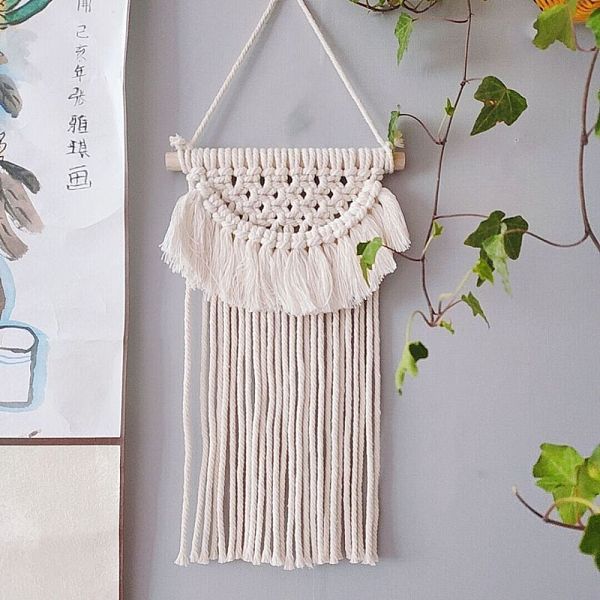 PandaHall Cotton Cord Macrame Woven Wall Hanging, with Plastic Non-Trace Wall Hooks, for Nursery and Home Decoration, Floral White...
PandaHall Cotton Cord Macrame Woven Wall Hanging, with Plastic Non-Trace Wall Hooks, for Nursery and Home Decoration, Floral White...