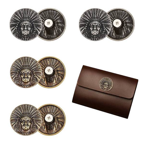 PandaHall CHGCRAFT 8 Sets 2 Colors Luggage Leather Belt Alloy Craft Solid Screw Rivet, DIY Leather Craft Nail, Flat Round with Indians...
PandaHall CHGCRAFT 8 Sets 2 Colors Luggage Leather Belt Alloy Craft Solid Screw Rivet, DIY Leather Craft Nail, Flat Round with Indians...
