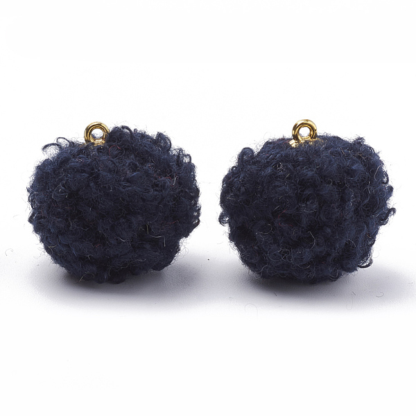 PandaHall Handmade Cloth Fabric Covered Pendants, with Golden Tone Alloy Findings, Round, Midnight Blue, 19~20.5x17mm, Hole: 2mm Velvet...
PandaHall Handmade Cloth Fabric Covered Pendants, with Golden Tone Alloy Findings, Round, Midnight Blue, 19~20.5x17mm, Hole: 2mm Velvet...