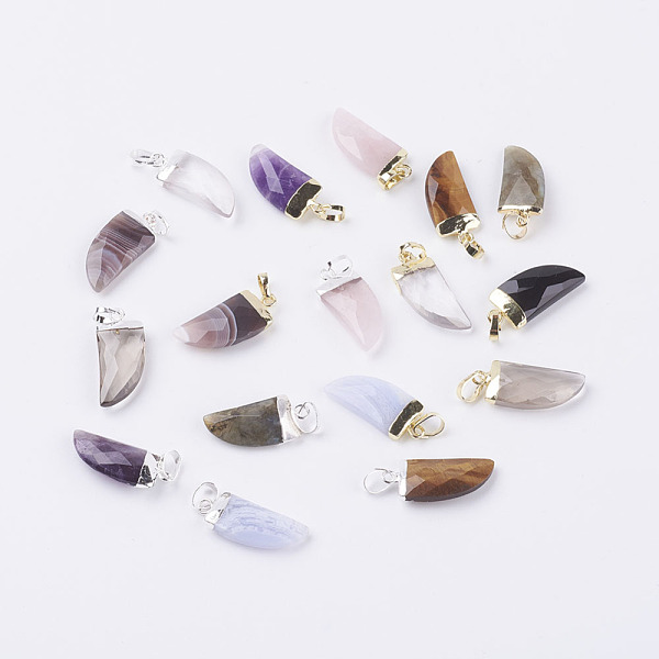 PandaHall Natural Gemstone Pendants, with Brass Findings, Faceted, Dagger, Mixed Color, 24~25x10~11x4~6mm, Hole: 4x6mm Mixed Stone Others..., Multicolor
PandaHall Natural Gemstone Pendants, with Brass Findings, Faceted, Dagger, Mixed Color, 24~25x10~11x4~6mm, Hole: 4x6mm Mixed Stone Others..., Multicolor